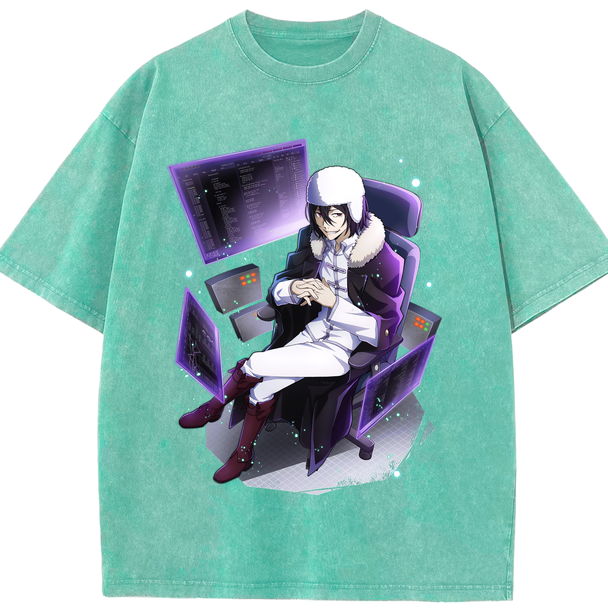 （画像用） 文豪ストレイドッグス Bungo Stray Dogs 綿100% ヴィンテージ風 半袖Tシャツ（フロントプリント）